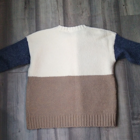 Lumiere Colorblock Sweater in Cream, Brown, and Black - Picture 5 of 8